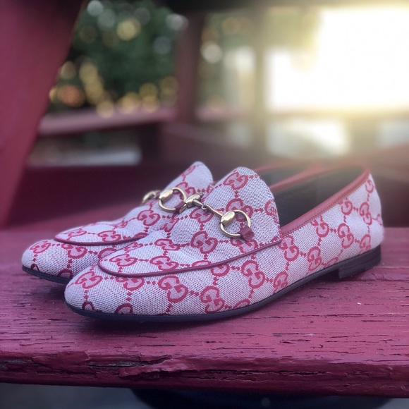gucci jordaan canvas loafer